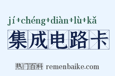 集成电路卡是什么意思的图片